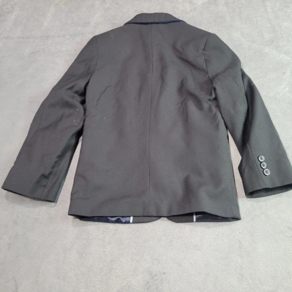 IZOD Boys Black 2 Piece‎ Suit Set Blazer Pants Wool Blend Size 8 IZ35700R-215
